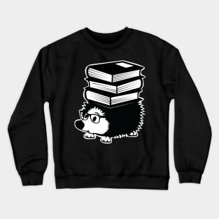 reading hedgehog nerd Crewneck Sweatshirt